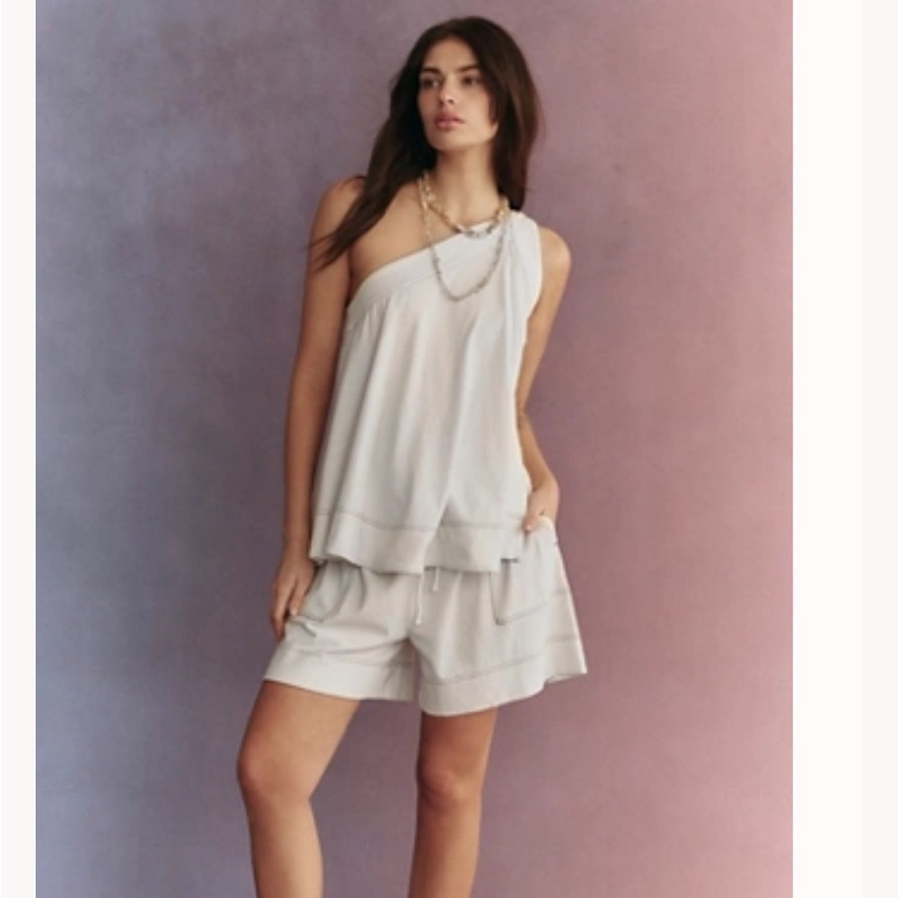 Free people Strada one shoulder short set